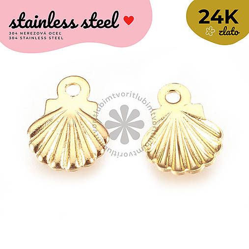 Komponenty - (5106) Mušľa, 8x6 mm - 1 ks - 17725627_