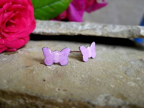 Náušnice - Motýliky napichovačky - chirurgická oceľ, č. 4317 - 17725958_