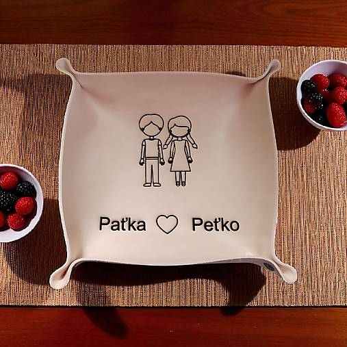 Kožená miska na kľúče