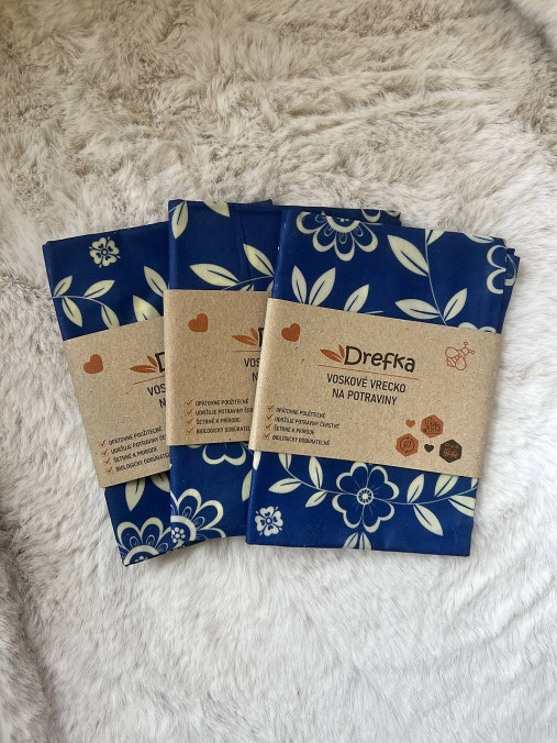 Voskové vrecko na chlieb, ekologický obal na potraviny veľkosť L 22x29cm (1)