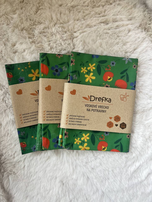 Voskové vrecko na chlieb, ekologický obal na potraviny veľkosť L 22x29cm (3)