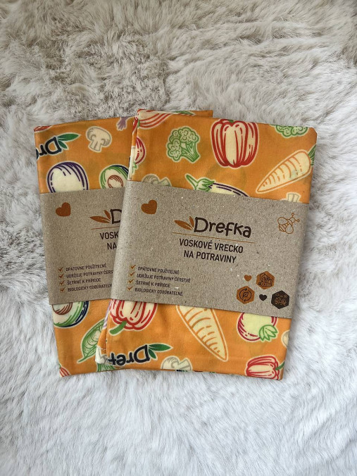 Voskové vrecko na chlieb, ekologický obal na potraviny veľkosť L 22x29cm (4)