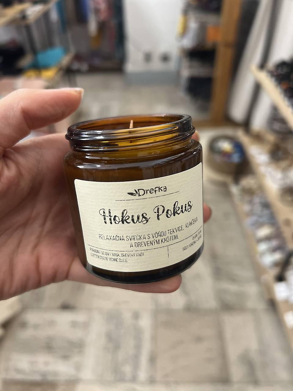 Vonná prírodná sójová sviečka 90g (Hokus Pokus - tekvica, klincek)