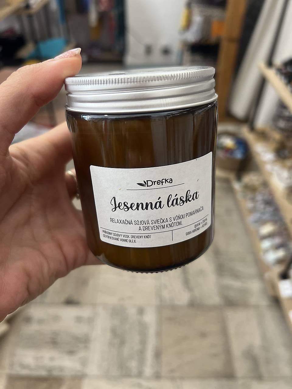 Vonná prírodná sójová sviečka 200g (Jesenna láska - pomaranč)