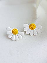 Náušnice - Margarétky stredné-napichovacie náušnice - 17728020_