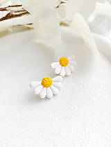 Náušnice - Margarétky stredné-napichovacie náušnice - 17728021_