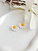 Náušnice - Margarétky stredné-napichovacie náušnice - 17728022_