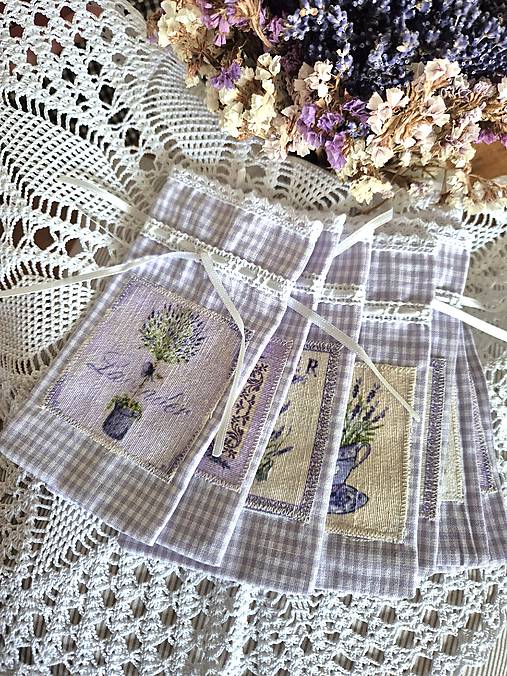 Úžitkový textil - Fialové vrecúška provence  - 17730098_