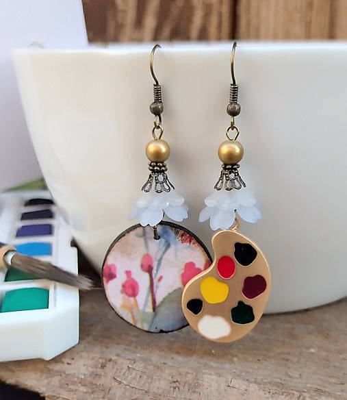 Náušnice - Budem maliarka - 17730383_