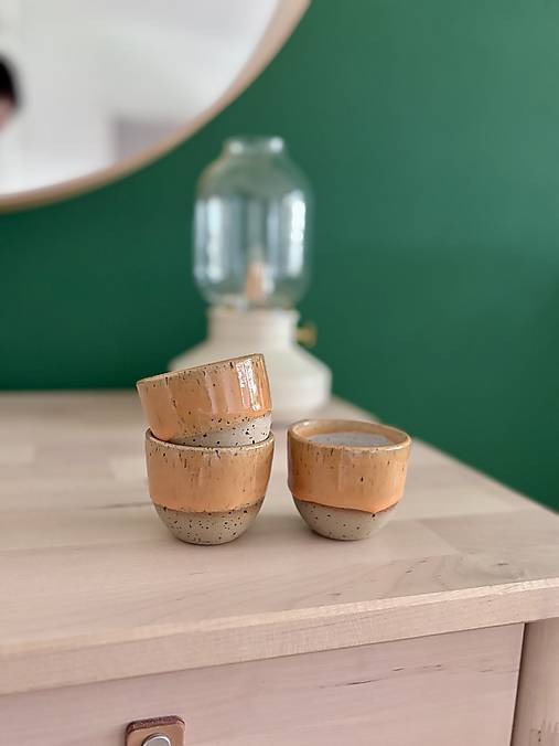 Espresso pohárik (tekvicová) kamenina