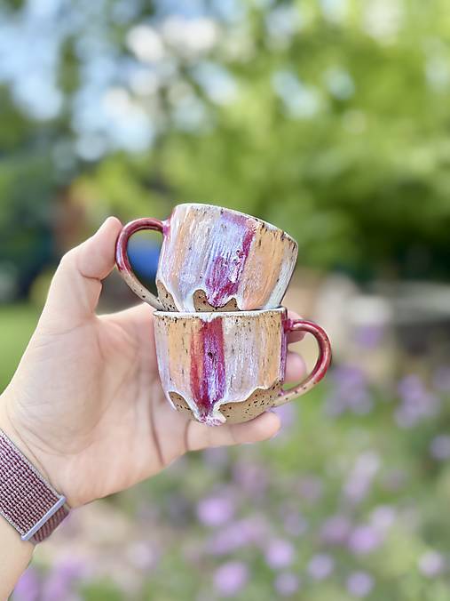Espresso šálka (červeno-oranžová)