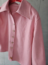 Saká - Ľanové sako / overshirt FRANCI - 17729509_