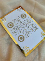 Papiernictvo - QRcard - vyšívaná pohľadnica  - 17729215_