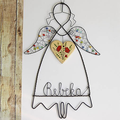 Detské doplnky - veľký anjel k narodeninám 25cm - 17731308_