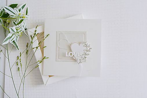 Papiernictvo - Romantický pozdrav - srdce s lístkami - 17732076_