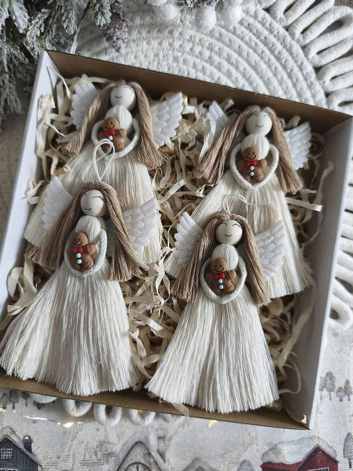 Dekorácie - Vianočný anjelik  sada  - 17731441_