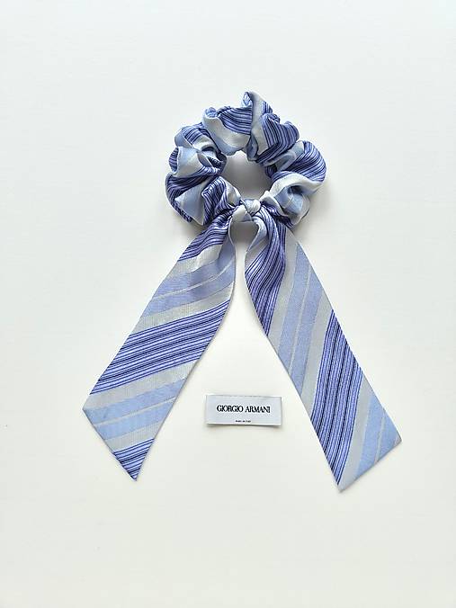 Maxi scrunchie hodvábna (belasá)