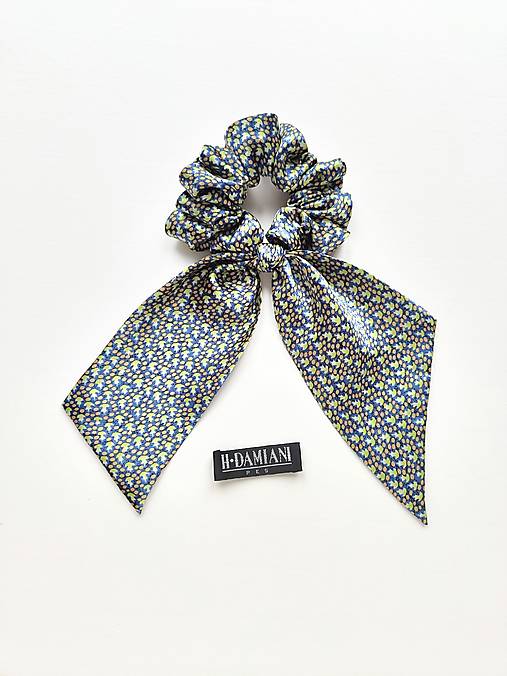 Maxi scrunchie asymetrická (Modro-zelená)