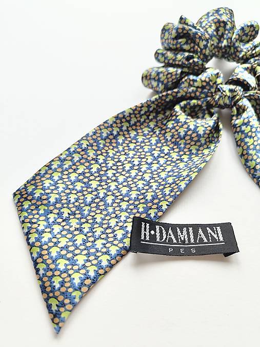 Maxi scrunchie asymetrická (Modro-zelená)