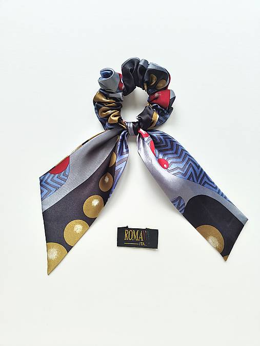 Maxi scrunchie asymetrická (Geometrická)