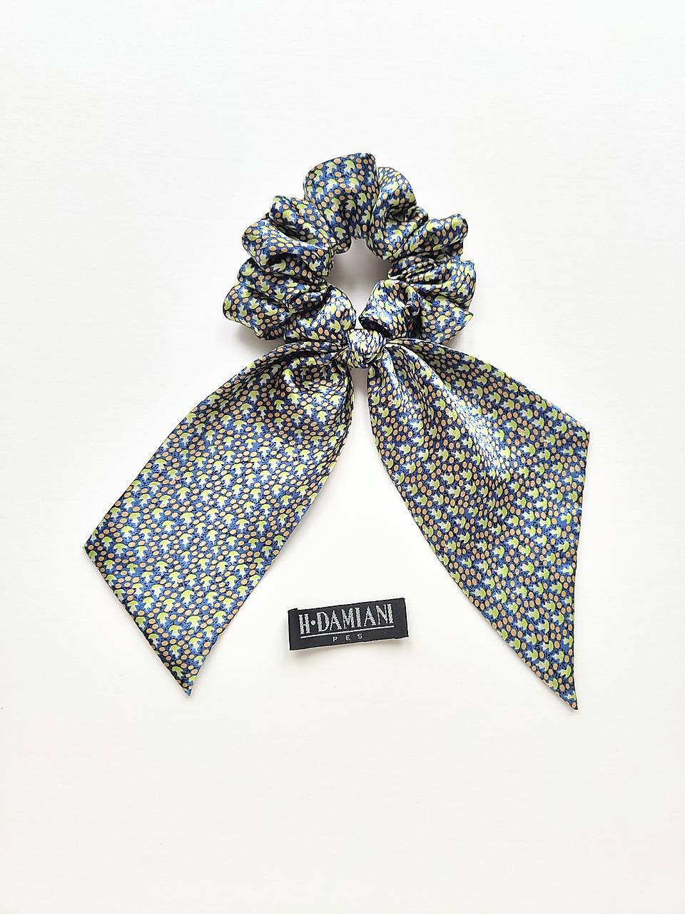 Maxi scrunchie asymetrická (Modro-zelená)