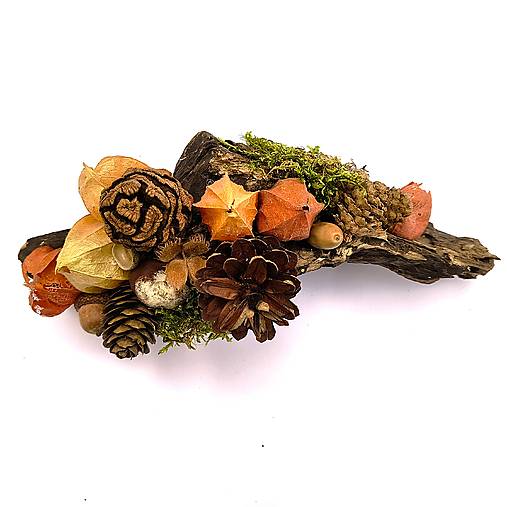 Dekorácie - Jesenná kompozícia na dreve - 17731491_