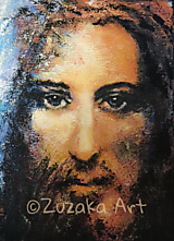 Obrazy - Print obrazu ,,Tvár Krista " - 17731231_