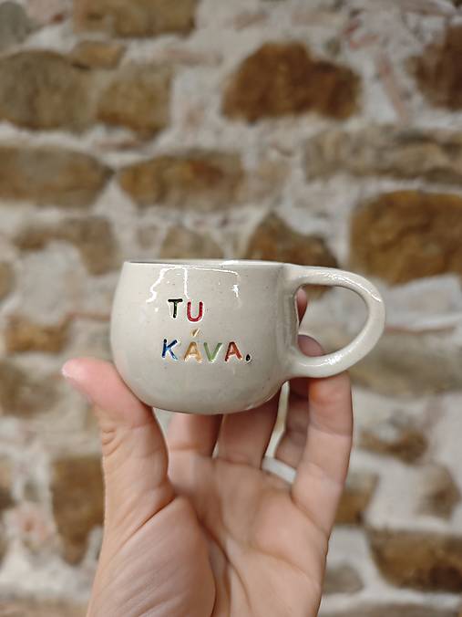 Nádoby - šálka Tu káva - 17731697_