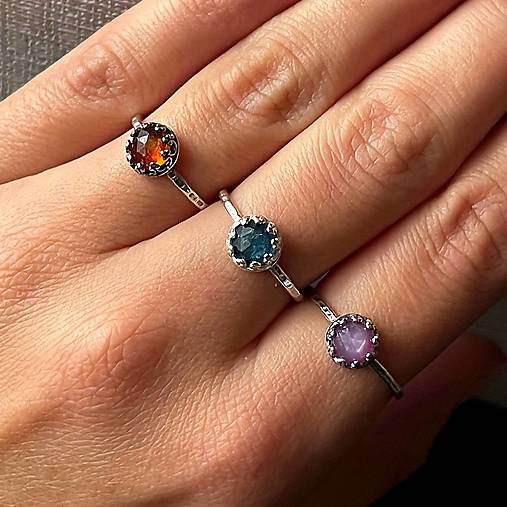 Natural Kyanite Filigree AG925 Silver Ring  / Strieborný prsteň s kyanitom E004