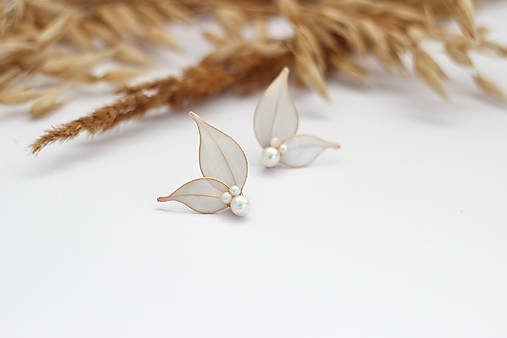 Svadobné náušnice s riečnymi perlami Júlia (Náušice /zlaté/)