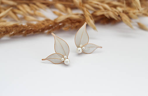 Svadobné náušnice s riečnymi perlami Júlia (Náušice /zlaté/)