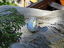 Prstene - Strieborny prsteň Ag925 Mesačný kameň - 17733827_