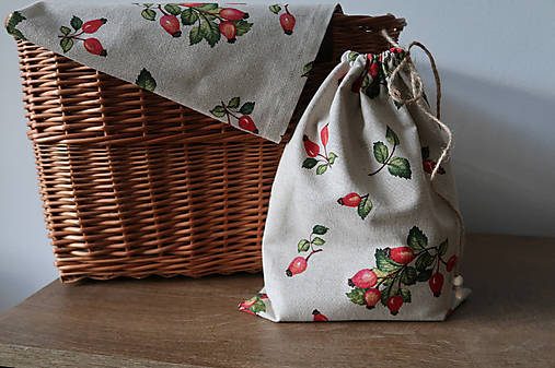 Úžitkový textil - Vrecúško bavlnené na šípky, bylinky - 17733178_