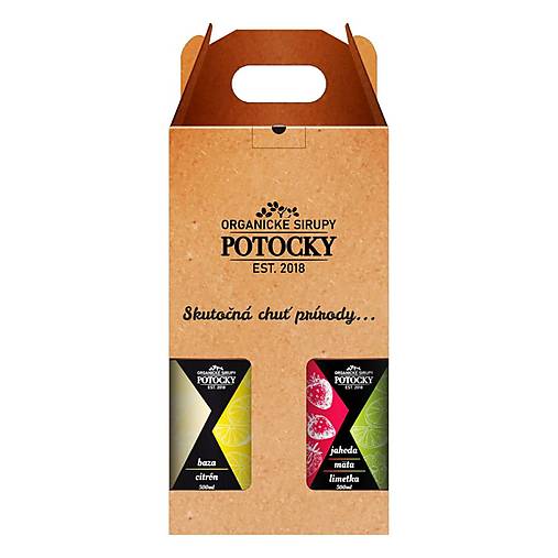 Sirupy - Darčekový set 4x500 ml remeselný sirup - 17733599_