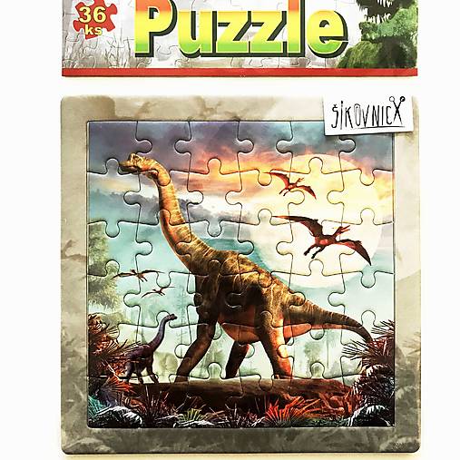 -50% puzzle dinosaurus, 36 dielov, pôvod. cena 3,90€
