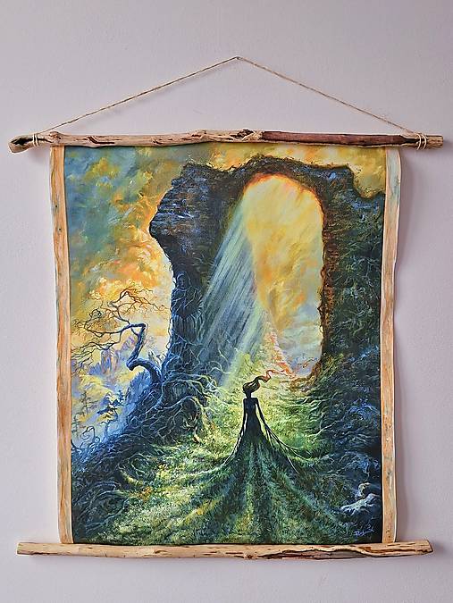 Obrazy - Awakening - reprodukcia na lieskovom dreve. - 17736237_