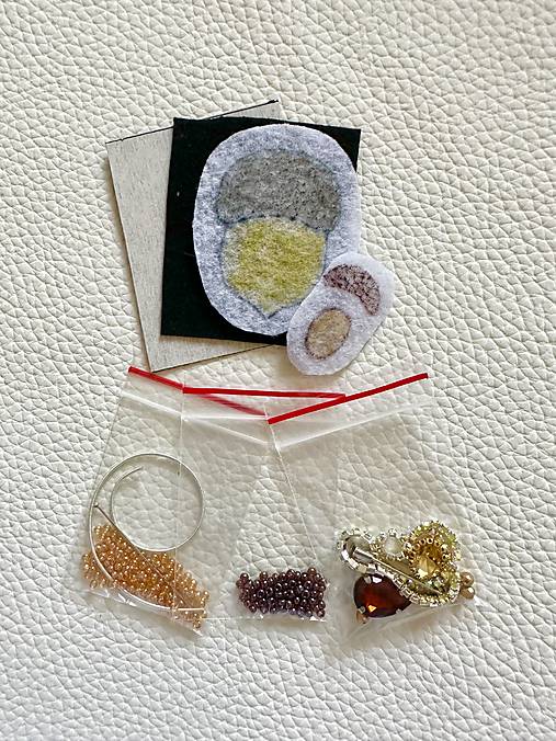 Kurzy - DIY sada brošňa žaluď - 17736016_