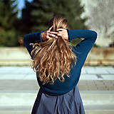 Svetre a kardigány - Svetr FLIA petrol - 17735517_