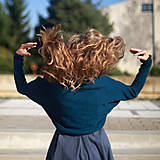 Svetre a kardigány - Svetr FLIA petrol - 17735525_