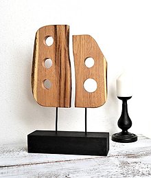 Sochy - Drevená dekorácia - Spojenie - 17737222_