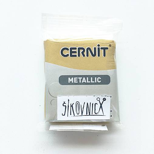 -50% cernit 56 g, METALLIC - metalická, pôvod. cena 3,39€ (zlatá riche 053)