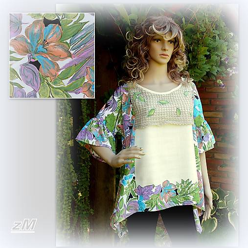 Blúzky a košele - Blúzka  ,,Ľalie". - 17737671_