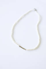 Náhrdelníky - minimalistický shell perlový náhrdelník - mama - 17739473_