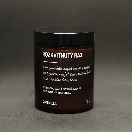 ROZKVITNUTÝ RAJ sójová sviečka