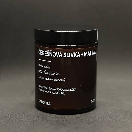 ČEREŠŇOVÁ SLIVKA + MALINA sójová sviečka