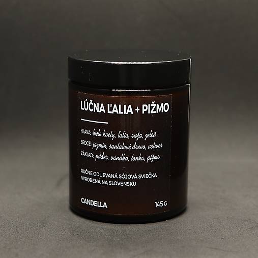 LÚČNA ĽALIA + PIŽMO sójová sviečka