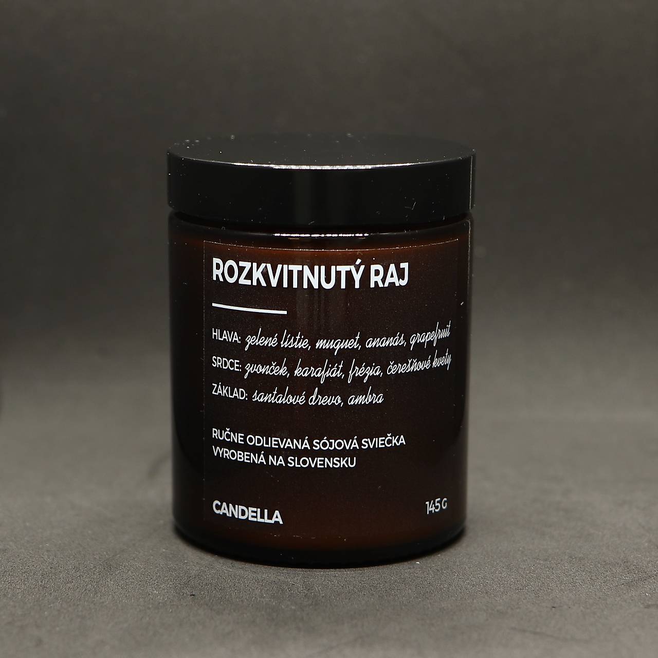 ROZKVITNUTÝ RAJ sójová sviečka