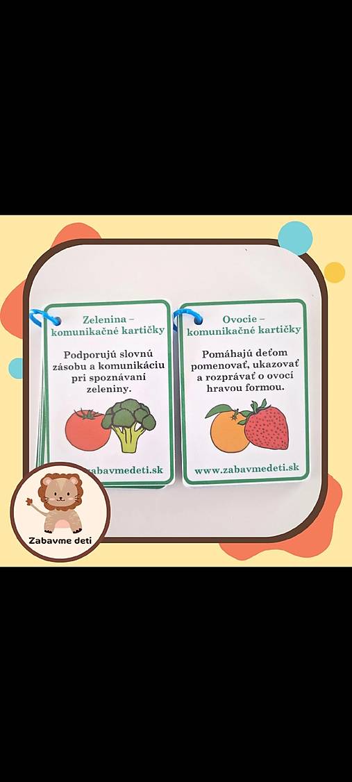 Hračky - Ovocie a zelenina - kartičky  - 17741825_