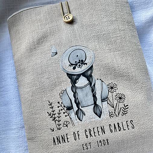 Papiernictvo - Puzdro na knihu/tablet Anna Zo Zeleneho Domu - 17741485_