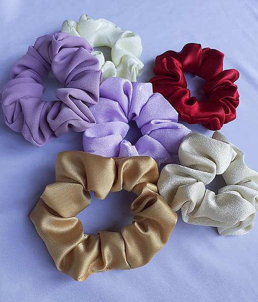 Ozdoby do vlasov - Sada Gumičiek Scrunchie - 17744937_